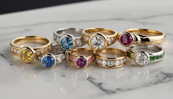 Collection de bagues et serti clos